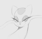  ambiguous_gender anthro arteficialtrees biped ears_up eyelashes eyeliner fur generation_5_pokemon head_only long_neck looking_at_viewer makeup mienshao monochrome nintendo pokemon pokemon_(species) pupils sketch slit_pupils smile smiling_at_viewer solo whiskers 