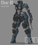  abs absurd_res big_breasts breasts faceless female gun hi_res humanoid living_machine living_tank living_vehicle machine muscular muscular_female object0fdesire ranged_weapon solo tank under_boob vehicle weapon 