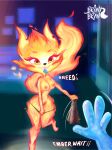  anthro areola breasts bronybran canid canine clothed clothing condom condom_in_mouth dialogue digital_media_(artwork) disney duo elemental_(pixar) elemental_creature elemental_humanoid ember_lumen english_text female fire fire_creature fire_fox fire_humanoid flaming_hair fox genitals hi_res humanoid male male/female mammal mouth_hold nipples not_furry object_in_mouth panties panties_down panties_only partially_clothed pixar pseudo_hair pussy requesting sex_request sexual_barrier_device simple_background smile tail teeth text topless underwear underwear_down underwear_only unused_condom wade_ripple water water_creature water_humanoid wrapped_condom 