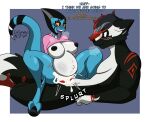  absurd_res alien anthro ben_10 big_breasts big_butt big_penis black_body black_fur blue_body blue_eyes bodily_fluids breasts butt canid canine canis cartoon_network cowgirl_position cum cum_in_pussy cum_inflation cum_inside duo excessive_cum excessive_genital_fluids female from_front_position fur genital_fluids genitals hi_res humanoid inflation kineceleran knot male male/female mammal muscular muscular_male on_bottom on_top onix_(nightmarelol09) orange_eyes penis pumpkinnaughty sex sparkles wendy_kineceleran wide_hips wolf 