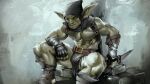  dagantfus_(artist) ear_piercing goblin green_body hi_res humanoid humanoid_pointy_ears male muscular muscular_humanoid muscular_male nipple_piercing nipples of_orcs_and_men piercing solo styx_(of_orcs_and_men) 
