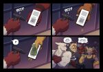  absurd_res anthro arcanine biped blush bryan_(zourik) clothed clothing comic covering_chest cross-popping_vein dialogue dylan_(zourik) electronics fur generation_1_pokemon generation_3_pokemon generation_7_pokemon group hi_res holding_object holding_phone incineroar legendary_pokemon leo_(zourik) looking_back lycanroc male midnight_lycanroc muscular muscular_male nintendo open_mouth orange_body orange_fur pawpads phone pokemon pokemon_(species) question_mark red_body red_fur speech_bubble tan_body tan_fur thepurp white_body white_fur yellow_body yellow_fur zang_(thepurp) zangoose zeraora 