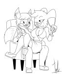  age_difference alcohol anthro beatrice_(lechugansfw) beverage black_and_white clothing dress duo female furniture hi_res ian_(lechugansfw) lechugansfw line_art male mammal monochrome mouse murid murine older_female rodent romantic romantic_couple sciurid sofa wine 