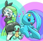  &lt;3 ambiguous_gender anthro big_butt blush blush_stickers bubble_butt butt butt_in_face butt_pose butt_rubbing clothed clothing colorful colorful_background double_teamed embarrassed female feral group legendary_pok&eacute;mon manaphy meloetta meloetta_(aria_form) nintendo nude pok&eacute;mon pok&eacute;mon_(species) pose regunya size_difference sound_effects squirtle video_games 
