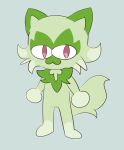  ambiguous_gender anthro felid feline fur green_body green_fur hi_res mammal meme mr-shin neco-arc nintendo pok&eacute;mon pok&eacute;mon_(species) pok&eacute;morph solo sprigatito video_games 