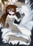  amber_eyes anthro arctic_fox areola brown_hair canid canine claire_(svartrbrisingr) claws digital_media_(artwork) english_text female fox genitals hair hi_res hindpaw inner_ear_fluff long_hair mammal nipples outside pawpads paws pink_areola pink_inner_ear pink_nipples pink_pawpads pink_pussy pink_tongue plant pussy shaded signature sitting snow solo son237 text toe_claws tongue tongue_out tree tuft white_inner_ear_fluff 