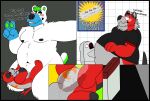  absurd_res anthro belly blush bodily_fluids camera cum cum_in_ass cum_inside cum_on_face cum_on_muzzle dialogue duo genital_fluids hi_res koda_fluff lutrine male male/male mammal mustelid overweight plushie plushophilia polar_bear public slightly_chubby sstinkies streaming talking_to_viewer ursid ursine voodoo voodoo_cum voodoo_inflation voodoo_penetration 