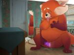  absurd_res ahegao ailurid anthro bodily_fluids breast_play breasts crouching dildo dildo_in_pussy dildo_insertion disney disney+ dripping female genital_fluids groping_breasts hi_res ilovejudyhopps inside looking_pleasured mammal masturbation mei_(turning_red) overweight penetration pixar pussy_juice red_panda sex_toy sex_toy_in_pussy sex_toy_insertion sitting solo tongue tongue_out turning_red vaginal vaginal_penetration 