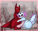 absurd_res animal_genitalia animal_penis artificer_(rain_world) balls blue_body blush blushing_profusely bodily_fluids digital_media_(artwork) duo ears_up erection eye_scar facial_scar female feral frill_(anatomy) frilly_penis fur gastropod gastropod_penis genital_fluids genitals gills gynomorph hi_res hug imminent_sex intersex intersex/male larger_female male mammal membrane_(anatomy) membranous_frill mollusk nipples nude penis rain_world rivulet_(rain_world) scar simple_background size_difference slugcat smaller_male submissive submissive_male surprise surprised_expression surprised_eyes surprised_face surprised_look tail tapering_penis thick_thighs unusual_anatomy unusual_genitalia videocult wide_eyed wide_hips wingedwilly