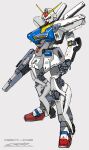  absurdres beam_rifle d_gundam_third energy_gun gun gundam highres holding holding_gun holding_weapon mecha mobile_suit no_humans open_hand peter_(peter6409) science_fiction solo under_the_gundam:_double_fake v-fin weapon yellow_eyes 
