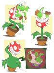  2019 abdominal_bulge ambiguous_gender bodily_fluids clothing comic dated drooling duo elemental_creature feral flora_fauna footwear forced green_body hi_res internal iveechan mario_bros navel nintendo oral_vore outie_navel piranha_plant plant plant_monster plant_pot plant_vore potted_plant red_body saliva sharp_teeth shoe_soles shoes spots stomach_acid struggling swallowing teeth text unwilling_vore video_games vore white_body yoshi yoshi_(character) 