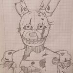  absurd_res animatronic anthro five_nights_at_freddy&#039;s five_nights_at_freddy&#039;s_3 hi_res lagomorph leporid machine male mammal rabbit robot scottgames solo springtrap_(fnaf) traditional_media_(artwork) video_games 