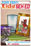  absurd_res anthro baby blaze_wolf canid canine canis comic condom_wrapper cover cover_art cover_page domestic_cat family_photo father felid feline felis framed_picture hi_res jesse_cat magma_wolf male mammal parent son syaokitty tenyo_cat wolf young 