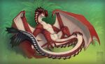  2022 ambiguous_gender claws digital_media_(artwork) dragon feral green_eyes hi_res keltaan looking_at_viewer solo spines wyvern 