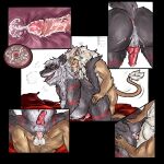 anthro artist_lsheena belly big_(disambiguation) big_breasts bodily_fluids breasts brianogrowler_(character) canid canine canis clay_calloway_(sing) cum cum_inside duo felid genital_fluids genitals impregnation lion male male/male mammal pantherine penis pregnant pregnant_male wolf 