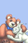 absurd_res anthro bear bow_tie duo hi_res hug male mammal manokit naoto plushie star teddy_bear