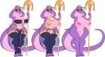  anthro bottomwear clothed clothing female hi_res jewelry lavender_(slimetime) legwear loincloth nude pasties slimetime solo thigh_highs 