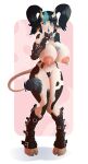  animal_humanoid bell bovid bovid_humanoid bovine bovine_humanoid breasts cattle cattle_humanoid cleavage clothed clothing collar drawholic female hi_res holstein_friesian_cattle hooves horn humanoid mammal mammal_humanoid nipple_outline penny_(drawholic) piercing pigtails pubes simple_background snowdon solo straps tattoo 