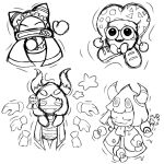 1:1 dark_taranza hi_res hoshi_kodomo humanoid kirby_(series) kirby_star_allies kirby_superstar kirby_triple_deluxe magolor male marx_(kirby) monochrome nintendo taranza
