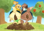 accessory animal_crossing anthro anus balls bell blouse bodily_fluids bottomwear brother_(lore) brother_and_sister_(lore) butt canid canine canis clothed clothing clothing_around_legs crossdressing crouching digby_(animal_crossing) domestic_dog duo embarrassed excessive_feces feces feces_pile female female_pooping freakette genitals grass hair_accessory hair_ribbon hand_holding hand_on_butt hi_res hyper hyper_feces incest_(lore) isabelle_(animal_crossing) jacket male male/female male_pooping mammal nervous nintendo outside panties panties_around_legs panties_down partially_clothed plant pooping pooping_on_floor pooping_together presenting presenting_hindquarters raised_bottomwear raised_clothing raised_skirt ribbons shih_tzu sibling_(lore) sister_(lore) skirt spreading street_lamp sweat sweatdrop tail tail_under_skirt topwear toy_dog tree underwear underwear_around_legs underwear_down vest worried