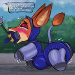1:1 abdominal_bulge anal anthro bdsm bitchsuit bondage bondage_gear bonnet bound buttplug canid canine clothing diaper dildo disney duo fox full_body_suit furgonomics gag headgear headwear judy_hopps latex male mammal nick_wilde object_in_mouth onesie pacifier pacifier_gag pacifier_in_mouth plug_(sex_toy) police police_uniform public public_exposure puffed_cheeks sex_toy stoopedhooy submissive submissive_male uniform zootopia
