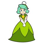  absurdres dress gloves green_dress green_eyes green_hair highres macoatl nintendo queen_merelda short_hair white_gloves 