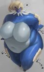  anthro anthrofied bellylliumu big_breasts blue_body breasts female feral hi_res nintendo obese obese_female overweight overweight_female pok&eacute;mon pok&eacute;mon_(species) pok&eacute;morph samurott solo video_games weight_gain 