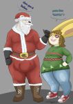  absurd_res christmas chubby_female chubby_male clothing dialogue duo female hi_res holidays jab2004 lagomorph leporid male male/female mammal polar_bear rabbit santa_claus simple_background spring_mersuchi text ursid ursine wide_hips 