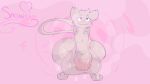  absurd_res anthro balls big_balls big_penis bodily_fluids flaccid foreskin fur genitals hands_behind_back hi_res huge_balls huge_hips huge_penis huge_thighs hyper hyper_balls hyper_genitalia hyper_penis legendary_pok&eacute;mon male mew navel nintendo nude partially_retracted_foreskin penis pink_body pink_eyes pink_fur pok&eacute;mon pok&eacute;mon_(species) smile snowii solo sweat sweaty_balls sweaty_genitalia sweaty_legs sweaty_thighs thick_thighs video_games wide_hips 