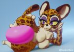  3d_(artwork) 3d_animation animated anthro ball_play ball_squish balls big_breasts breasts brown_body brown_fur brown_spots cheetah chest_tuft chunkerbuns clawroline curvy_figure digital_media_(artwork) eyelashes eyeshadow felid feline female fur genitals hand_on_head hand_on_hip hi_res kirby_(series) kirby_and_the_forgotten_land long_tail makeup mammal multicolored_body multicolored_fur nintendo pink_ball purple_eyes simple_background solo spots spotted_body spotted_fur squish tan_body tan_fur thick_thighs tuft video_games voluptuous wide_hips yellow_body yellow_fur yellow_sclera 
