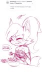  9:16 anthro blush canid canine canis eating eating_food english_text fakeryway female hi_res idw_publishing mammal nervous sega solo sonic_the_hedgehog_(comics) sonic_the_hedgehog_(idw) sonic_the_hedgehog_(series) text whisper_the_wolf wolf 
