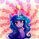  &lt;3 1:1 absurd_res ball blue_hair celes-969 equid equine female hair hasbro hi_res horn izzy_moonbow_(mlp) looking_at_viewer mammal mlp_g5 my_little_pony purple_eyes smile solo tennis_ball unicorn 