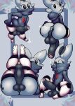  absurd_res anthro anus balls big_balls big_butt big_penis bodily_fluids butt clothed clothing cum cum_in_ass cum_inside digital_media_(artwork) erection fur genital_fluids genitals grey_body grey_fur group hi_res huge_penis humanoid_genitalia humanoid_penis lagomorph legwear leporid linyxart male mammal multiple_images nude partially_clothed penis plushie rabbit sex simple_background solo stockings 