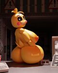  &lt;3 &lt;3_eyes 3d_(artwork) absurd_res big_breasts big_butt breasts butt digital_media_(artwork) female feversfm five_nights_at_freddy&#039;s five_nights_at_freddy&#039;s_2 hi_res looking_at_viewer looking_back looking_back_at_viewer nipple_piercing nipples piercing scottgames sitting solo teeth thick_thighs toy_chica_(fnaf) video_games wide_hips yellow_body 