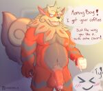  absurd_res anthro asian_mythology balls belly big_balls big_breasts big_penis big_tail blush bodily_fluids breasts canid canine coffee_cup container cum cum_drip cum_in_a_cup cum_on_hand cum_on_own_hand cum_on_own_penis cum_on_penis cum_on_self cup dialogue dripping duo east_asian_mythology english_text flaccid fur genital_fluids genitals green_eyes grey_body grey_fur hi_res hisuian_arcanine japanese_mythology krepht male mammal muscular mythology nintendo nipples nude orange_body penis pok&eacute;mon pok&eacute;mon_(species) pokemon_legends_arceus pubes regional_form_(pok&eacute;mon) solo_focus speech_bubble sunrise text video_games wide_hips 