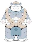  2022 absurd_res anthro asian_clothing belly black_nose blue_clothing blue_fundoshi blue_underwear clothing east_asian_clothing fundoshi giant_panda hi_res japanese_clothing kemono male mammal moobs overweight overweight_male paws sigenoya solo takotyutyu underwear ursid white_body 