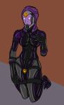 alien bioware canadianshark clothing colored_sketch electronic_arts female harness hi_res humanoid latex latex_clothing latex_skinsuit mask mass_effect quarian sketch skinsuit solo tali&#039;zorah tight_clothing wearing_mask