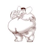  2012 anthro balls belly big_belly clothing elephant elephantid fatyogi footwear genitals humanoid_hands male mammal moobs nipples obese obese_male overweight overweight_male proboscidean sandals solo 