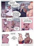 anthro athletic_wear basil_(mikrogoat) beard blush blush_lines border bottomwear bovid canid canine canis caprine clothed clothed_anthro clothed_male clothing comic countershading detailed_background dialogue domestic_dog domestic_pig dumbbell english_text exercise eyewear facial_hair fluffy fluffy_tail fully_clothed fully_clothed_anthro fully_clothed_male furgonomic_pants glasses goat group gym_bottomwear gym_shorts hi_res horn husky interior_background male male_anthro mammal mikro mikrogoat musclegut muscular muscular_anthro muscular_male nordic_sled_dog overweight overweight_anthro overweight_male page_number reverse_countershading shirt shorts speciesism spitz suid suine sus_(pig) tail text topless topless_anthro topless_male topwear trio url weightlifting weights white_border workout