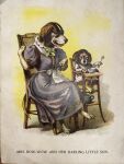 1898 19th_century ancient_art anthro bowl canid canine canis chair character_name clothing container crossed_legs domestic_dog dress duo female furniture hi_res high_chair holding_needle holding_object holding_rattle holding_sewing_needle holding_thread holding_toy male mammal mcloughlin_bros mother_(lore) mother_and_child_(lore) mother_and_son_(lore) parent_(lore) parent_and_child_(lore) parent_and_son_(lore) potty public_domain rattle sewing simple_background sitting son_(lore) text toy white_background wood wood_chair wood_furniture