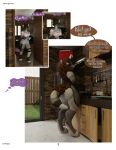 3d_(artwork) absurd_res anthro appliance big_breasts blender_(artwork) blender_cycles bottomless bottomwear breasts butt clothed clothing container cookie_jar cooking cookware cooler cutlery dialogue digital_media_(artwork) door door_handle door_open doorframe doorknob doorway drawer electronics english_text eyewear female fingers fluffy fluffy_tail food fridge frying_pan fur furniture glasses hair hi_res jar kitchen kitchen_appliance kitchen_cabinet kitchen_counter kitchen_knife kitchen_sink kitchen_spatula kitchen_stove kitchen_table kitchen_utensils knife kvn_poulsen kvnpoulsen male mamagen mammal mature_anthro mature_female mother_(lore) mother_and_child_(lore) mother_and_son_(lore) multicolored_body multicolored_fur multicolored_tail nipples open_mouth parent_(lore) parent_and_child_(lore) parent_and_son_(lore) phone procynoid procyonid raccoon sara_poulsen sink smile son_(lore) spatula speech_bubble standing stove tail text tongue tools topwear translation_check translation_request tuft wall_(structure) wearing_glasses wood wood_furniture wood_wall