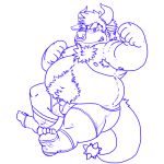  2015 anthro belly bovid bovine bulge cattle clothing facial_piercing fatyogi horn humanoid_hands male mammal moobs nipples nose_piercing nose_ring overweight overweight_male piercing simple_background solo underwear 