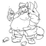  2015 anthro belly bulge canid canine canis clothing fatyogi humanoid_hands male mammal moobs navel nipples overweight overweight_male simple_background solo underwear wolf 