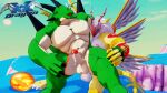  3d_(artwork) alien anal antennae_(anatomy) anthro balls bandai_namco digimon digital_media_(artwork) dragon dragon_ball dragon_ball_z dripping_penis duo erection genitals goddramon hi_res male male/male muscular namek namekian_dragon_balls penetration penis porunga reyriders scalie sex simply-a_watcher spike_(disambiguation) tysondragon wings 