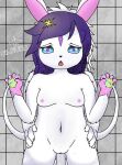  &lt;3 &lt;3_eyes 2_tails anthro blue_eyes breasts clitoris duo electricity female fur genitals hair holding_tail male male/female multi_tail navel nipples open_mouth penetration penis purple_hair pussy sex shivaa_snow silavos silavos_snow vaginal vaginal_penetration watermark white_body white_fur 