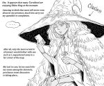  ... 1girl absurdres bb_(baalbuddy) cellphone cloak elden_ring english_text extra_arms fur_coat greyscale hat highres holding holding_phone jewelry long_hair monochrome one_eye_closed phone ranni_the_witch ring smartphone solo speech_bubble spoilers witch_hat 