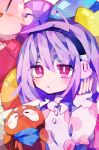  1girl :o antennae balloon creature headphones highres kirby kirby_(series) purple_hair snail&#039;s_house snailchan solo soresaki 