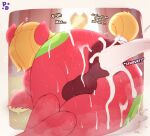 absurd_res anus applejack_(mlp) balls barn big_macintosh_(mlp) blonde_hair blonde_mane bodily_fluids butt caught cum cum_in_ass cum_inside cum_on_butt cum_on_ground dialogue duo earth_pony equid equine female feral fetlocks freckled_butt freckles friendship_is_magic fur genital_fluids genitals hair hasbro hay hi_res horse inside looking_away lying male male_focus mammal mane messy_fur my_little_pony on_side pony pony_dreaming puffy_anus rear_view red_body red_fur solo_focus sweat sweatdrop tail tail_wraps text wraps yellow_tail
