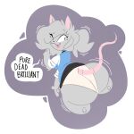 1:1 2024 3_toes 4_fingers ;3 ;p alpha_channel anthro barefoot big_butt black_bottomwear black_clothing black_nose black_piercing black_skirt black_text blue_clothing blue_topwear blue_vest border bottom_heavy bottomwear breasts butt clothed clothing colored digital_drawing_(artwork) digital_media_(artwork) ear_piercing ear_ring elisa_(maddeku) fancy_rat feet female fingers fluffy fluffy_hair fur furgonomic_underwear furgonomics grey_body grey_ears grey_fur grey_hair hair hi_res maddeku mammal murid murine one_eye_closed panties pawpads piercing pink_inner_ear pink_pawpads pink_tail pink_tongue pointy_ears ponytail prick_ears purple_background rat ring_piercing rodent scottish shirt simple_background skirt slang small_feet solo tail tail_through_underwear tail_under_skirt text thick_thighs toes tongue tongue_out topwear transparent_border underwear upskirt vest white_clothing white_panties white_shirt white_topwear white_underwear wink