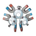  full_body magnet magneton no_humans official_art one-eyed pokemon pokemon_(creature) pokemon_focus pokemon_frlg screw simple_background solo sugimori_ken third-party_source white_background 
